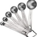 Measuring Spoons, Premium Heavy Duty Stainless Steel Measuring Spoons Cups Set, Small Tablespoon with Metric and US Measurements, Set of 6 for Measuring Dry and Liquid Ingredients