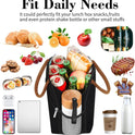 Coobiiya Lunch Box Lunch Bag for Women Adults Men, Reusable Cute Lunch Pail bag - Leakproof, Insulated Lunch Box Tote with Large Capacity, Cooler Lunch Container for Work/Travel/Office (Black)