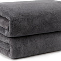 Orighty Bath Towels Pack of 2(27'' x 54'') - Soft Feel, Highly Absorbent, Quick Drying Microfiber for Body, Sport, Yoga, SPA, Fitness - Grey
