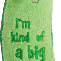 Catstages Crunchy Pickle Kicker Toy with Catnip and Dental Mesh, Pickle Shape, Plush and Crinkle Cat Toy for Kicking, Tossing, and Teeth Cleaning, Green