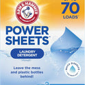 ARM & HAMMER Power Sheets Laundry Detergent, Fresh Breeze Scent, No Mess, Lightweight and Travel-Friendly, 35 Count, Up to 70 Small Loads