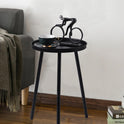 AOJEZOR Side Table: End Table for Any Room - Small Side Tables for Small Spaces All Matte Black with 3 Legged