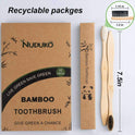 Bamboo Toothbrushes Biodegradable Toothbrush 10 Pack - Eco-Friendly, Natural Wooden Tooth Brush, BPA Free Travel Size Organic Soft Bristle Toothbrush, Soft Toothbrushes for Adults