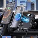 Wireless Car Charger, MOKPR Auto-Clamping Car Mount 15W/10W/7.5W Fast Charging Air Vent Car Phone Mount Compatible with iPhone 15/14/13/13 Pro/12 Pro Max/12 pro/12/11/10 Series, Samsung Galaxy Series