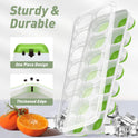 Ice Cube Tray with Lid, 2 Packs 28 Cubes Durable Stackable Ice Cube Trays for Freezer with Removable Lids, Easy-Release Plastic & Silicone Ice Tray for Cocktail, Coffee