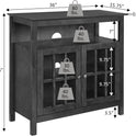 Convenience Concepts Big Sur Highboy TV Stand 36" - Modern Entertainment Center For TVs up to 40", Storage Cabinet for Dining, Living Room, & Entryway, Console Hall Table with Shelves, Espresso