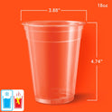 Hefty Party Perfect Clear Plastic Cups, 18 Ounce, 140 Count