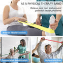 Resistance Bands for Working Out, Physical Therapy Bands, Latex Free Elastic and Exercise Bands Set for Stretching, Suitable for Rehab, Yoga, Pilates, Gym, Home Exercise