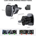 LISEN 2 Pack Magnetic Phone Holder for Your Car Magnet for Phone Car Mount Vent 6 Military Magnets Vent Cell Phone Holder Mount for Car Plate Fit All iPhone 17/16/15/14/13 Pro Max Plus Samsung S25
