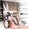 Food Grade Kitchen Scissors All Purpose 3 Pack - Heavy Duty Stainless Steel Cooking Shears for Cutting Meat, Food, Fish, Poultry Sharp Sissors for Dishwasher Safe - with Protective Sheath