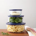 Pyrex Simply Store (3-Pack) Glass Food Storage Containers Set, (2, 4 & 7 Cup) Meal Prep Containers With BPA-Free Lids, Dishwasher & Microwave Safe