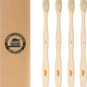 Sea Turtle Plant-Based Bristles, Bamboo Toothbrushes, Soft Natural Toothbrush for Adults (4 Pack)