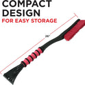 Mallory 532 26 Inch Snow Brush with Ice Scraper for Cars, Trucks, SUVs, RVs, and More (Colors May Vary)