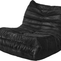 Bean Bag Chairs for Adults Giant Bean Bag Chair Memory Foam BeanBag Chair Bean Bag Sofa with Filler Faux Fur Fireside Beanbags Lazy Sofa for Living Room Bedroom Office (Black Plush, Single)