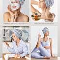 Hicober Microfiber Hair Towels, 3-Pack Drying Wraps for Curly Hair - Cart Shape