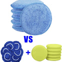 Microfiber Wax Applicator Pads, Car Wax Applicator, Buffing & Detail Polishing Foam Pads for Car Cleaning and Fine Polishing (5" Diameter, 6 Pack)…