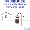 TERRO T380 Outdoor Reusable Fly Magnet Fly Trap - Poison Free Fly Killer and Trap with Bait