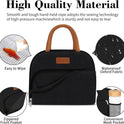 Coobiiya Lunch Box Lunch Bag for Women Adults Men, Reusable Cute Lunch Pail bag - Leakproof, Insulated Lunch Box Tote with Large Capacity, Cooler Lunch Container for Work/Travel/Office (Black)