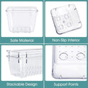 WOWBOX 25 PCS Clear Plastic Drawer Organizer Set, 4 Sizes Desk Drawer Divider Organizers and Storage Bins for Makeup, Jewelry, Gadgets for Kitchen, Bedroom, Bathroom, Office