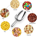 Metal Ice Scoop 6 Oz，Kitchen Ice Scooper for Ice Maker, Small Food Scoops for Bar Party Wedding Pet Dog Food, Stainless Steel Silver
