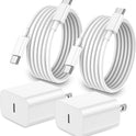 iPhone 17 16 15 Charger Fast Charging,20W Apple iPad USB C Fast Charger,2Pack 6ft USB C Wall Charger Block for iPhone 17/Pro/Pro Max/17 Air/ 16/16 Pro/16 Pro Max/15/Plus/Pro/Pro Max, iPad Pro/Mini