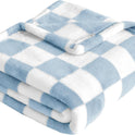 Yurhap Checkered Baby Blanket Fleece Baby Blankets for Boys, Ultra Soft Cozy Fluffy Infant Toddler Newborn Receiving Blankets for Crib Stroller, 30''x40'', Blue