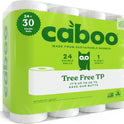 Caboo Tree Free Toilet Paper, Septic Safe Toilet Tissue, Non Toxic, Chemical Free, Non Toxic, 2 Ply Bathroom Toilet Paper | Pack of 24 Double Rolls, 300 Sheets Per Roll