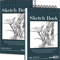Small Sketchbook 5.5" x 8.5" - 2 Pack Top Spiral Mini Sketch Pad, Small Sketch Book Hard Cover, 100 Sheets Each 68lb/100gsm - Mini Drawing Paper for Kids, Portable Drawing Pad for Beginners & Artists.