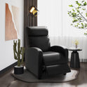 Homall Modern Recliner Chair Padded Seat Pu Leather for Living Room Single Sofa Recliner Seat Club Chair Home Theater Seating (Black)