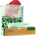 Cleanomic Compostable* Gallon Size Food Storage Bags (25 Eco Zip) Freezer and Leak Proof, Also Available Quart, Snack and Sandwich Bags