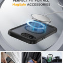 Miracase Magnetic for iPhone 16e Case Full-Body Phone with Built-in Glass Screen Protector, [Compatible with MagSafe] Military Drop Proof 16 E Cover Bumper 6.1 inch, Black