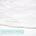 Crib Mattress Protector Sheets Fitted Waterproof Crib Mattress Pad Cover, Noiseless & Machine Wash 100% Absorbent Crib/Toddler Mattress Protector Sheet Quilted, White, 52" x 28"