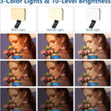 ALTSON 60 LED Portable Selfie Light Video Conference Lighting with Clip & Camera Tripod Adapter Rechargeable 2200mAh CRI 97+, 3 Light Modes for Phone iPhone Webcam Laptop Photo Makeup