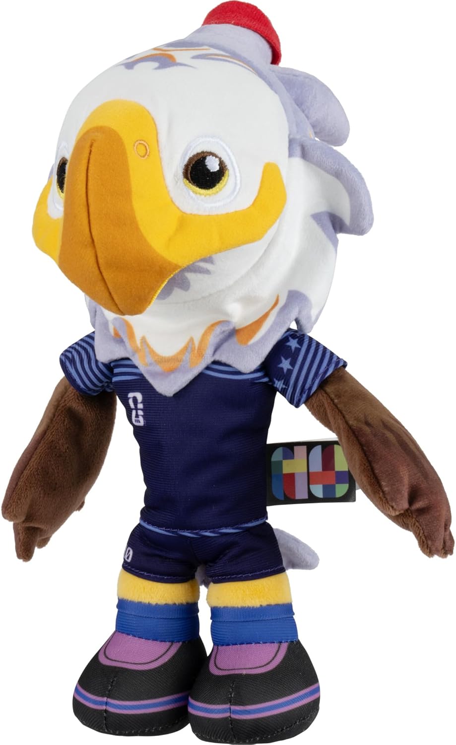 Jazwares FIFA World Cup 2026 USA 8-Inch Plush - Official Clutch Bald Eagle Mascot with Blue Uniform, Soft Collectible Toy for Fans - Ages 3+
