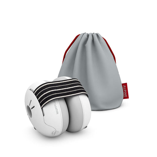 Alpine Muffy Baby Ear Protection for Babies and Toddlers up to 36 Months - CE & ANSI Certified - Noise Reduction Earmuffs - Comfortable Baby Headphones Against Hearing Damage & Improves Sleep - Black