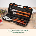 Cuisinart 13-Piece Grill Tool Set, Stainless-Steel BBQ Utensils & Accessories - Cart Shape
