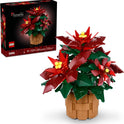 LEGO Icons Poinsettia Building Sets for Adults - Artificial Flowers for Decoration - Festive Holiday Flowers for Table Centerpiece - 10370