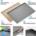 Silicone Under Sink Mat 34" x 22", Kitchen Essentials and Gadgets, Shelf Liner and Cabinet Protector, Home Organizers and Storage, Waterproof Bathroom Tray