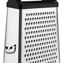 Spring Chef Professional Cheese Grater - Stainless Steel, XL Size, 4 Sides - Perfect Box Grater for Parmesan Cheese, Vegetables, Ginger - Dishwasher Safe - Black
