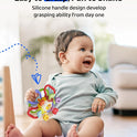 Baby Montessori Sensory Teething Toy – Safe, Multi-Functional BPA-Free Silicone Teether Toy for Babies 0-12 Months – Vibrant Rattle for Teething Relief & Fun Play – Perfect Baby Toys for Boys & Girls