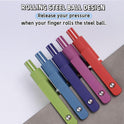 Gel Pens, 5 Pcs 0.5mm Black Ink Pens Fine Point Smooth Writing Pens with Silicone Grip, High-End Series Metal Clip Retractable Pens for Journaling Note Taking (Vintage)