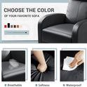 Homall Modern Recliner Chair Padded Seat Pu Leather for Living Room Single Sofa Recliner Seat Club Chair Home Theater Seating (Black)