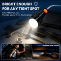 VIBELITE Extendable Magnetic Flashlight with Telescoping Magnet Pickup Tool-Cool Gadget Gifts Stocking Stuffers for Men, Teen Boys, Husband, Dad, Father, Mechanic, Him, Women, Black