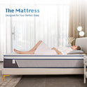 Rimensy Full Size Mattress 12 Inch Hybrid Mattress - Memory Foam & Individually Pocket Coils Springs | Pressure Relief | Motion Isolation, Edge Support | CertiPUR-US Certified | Medium Firm