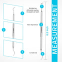 Utopia Care Professional Dental Tartar Scraper Tool, Dental Pick, Double Ended Tartar Remover for Teeth, Plaque Remover, Tooth Scraper, (1, Silver, 6.5 Inch)