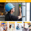 Stud Finder Wall Scanner - 5 in 1 Stud Finder Tool w/Microprocessor Chip and HD LCD Display, Stud Detector Beam Finders for the Center and Edge of Wood AC Wire Metal Studs Joist Pipe (Yellow Pear)