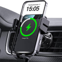 Wireless Car Charger, MOKPR Auto-Clamping Car Mount 15W/10W/7.5W Fast Charging Air Vent Car Phone Mount Compatible with iPhone 15/14/13/13 Pro/12 Pro Max/12 pro/12/11/10 Series, Samsung Galaxy Series