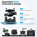 MAGIC JOHN Car Phone Holder, Ultra-Durable Mteal Phone Holders for Your Car, 360° Rotation Cell Phone Car Mount for Windshield, Suction Cup Car Phone Mount for iPhone Samsung All Smartphone