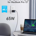Anker USB C Charger(Nano II 65W), PPS 3-Port Fast Compact Foldable Wall Charger for MacBook Pro/Air, iPad Pro, Galaxy S20, Dell XPS 13, Note 20/10+, iPhone 16/16 Pro, Steam Deck, and More