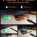 LISEN USB C to USB C Cable, 5-Pack [3.3/3.3/6.6/6.6/10FT] for iPhone 17 Charger Cord, 60W C to C Cable Fast Charging for iPad, iPhone 17 Air 16 15 Pro Max, Samsung Z Flip 7/S25/S24 USBC to USBC Cable